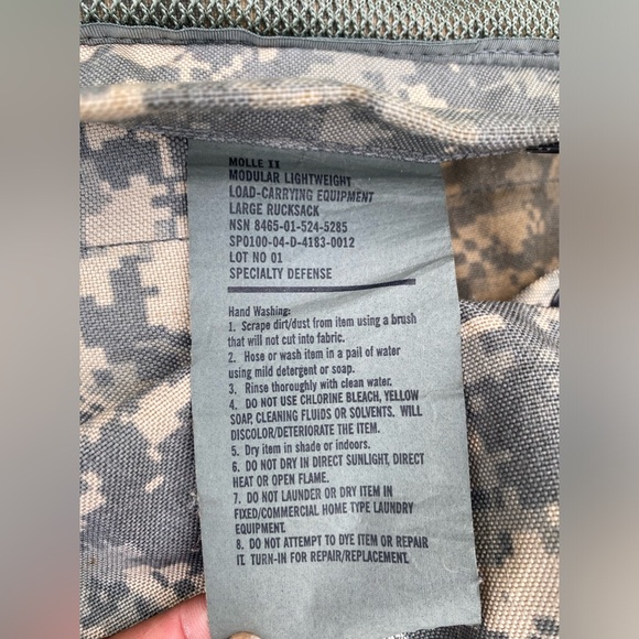 US MOLLE II Modular Lightweight Large Rucksack Straps, Frame, Pouch Camouflage - Picture 7 of 13